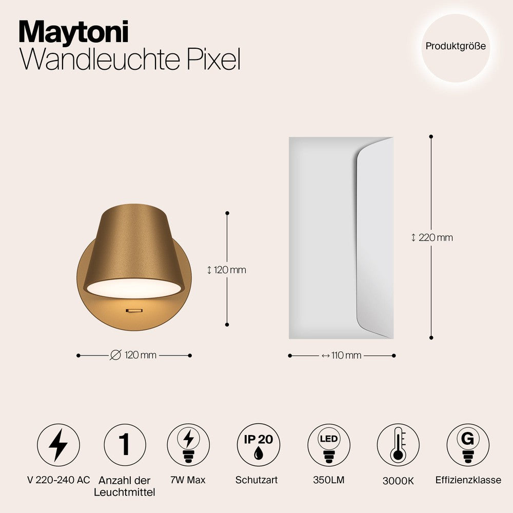 Pixel Wall Lamp With Brass Styling-Maytoni-South Charlotte Fine Lighting