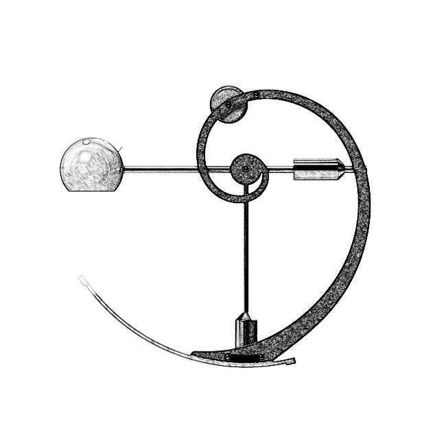 Sketch of the A-Type Balance Lamp from Blott Works and supplied by South Charlotte Fine Lighting