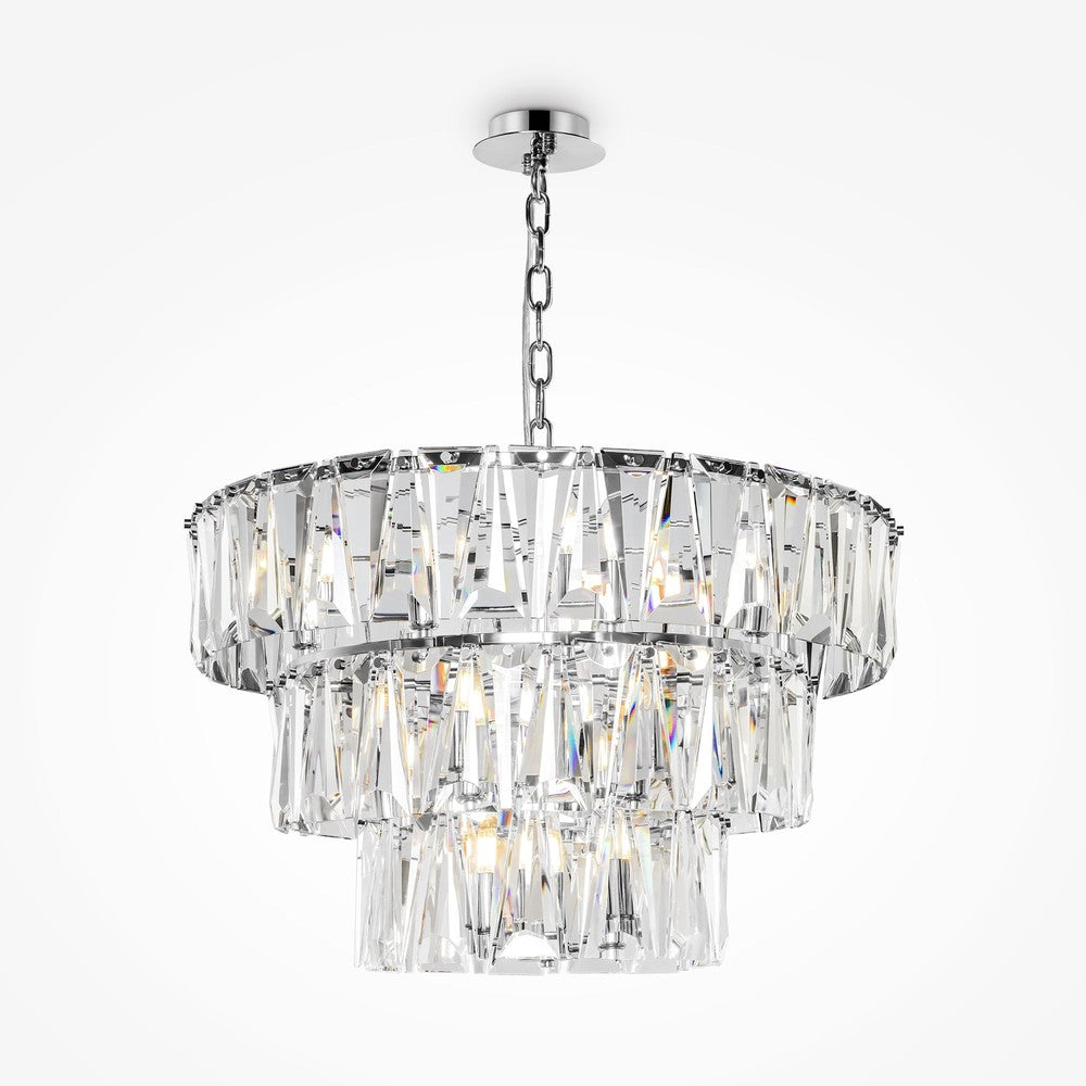 Puntes Chandelier With Chrome Styling - Large-Maytoni-South Charlotte Fine Lighting