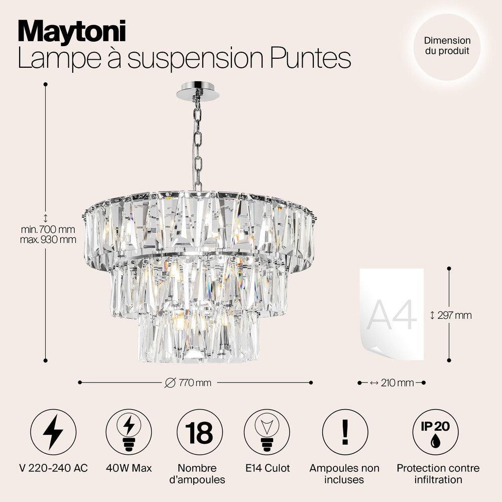 Puntes Chandelier With Chrome Styling - Large-Maytoni-South Charlotte Fine Lighting