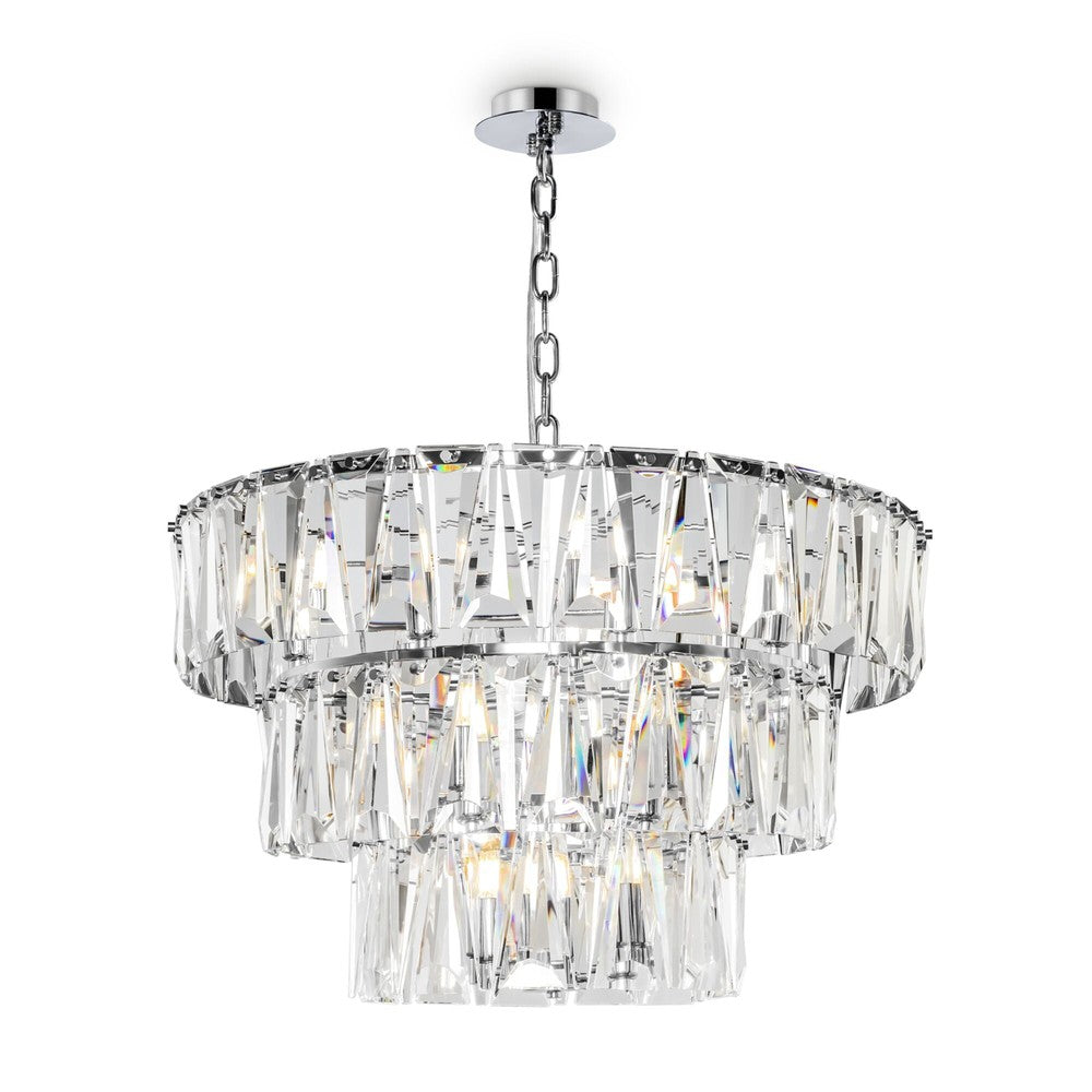 Puntes Chandelier With Chrome Styling - Large-Maytoni-South Charlotte Fine Lighting