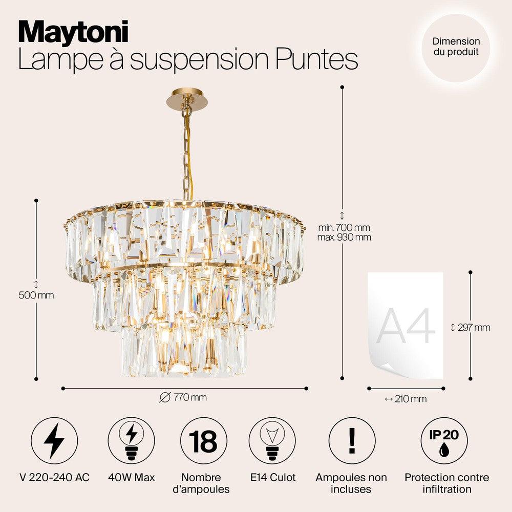 Puntes Chandelier With Gold Styling - Large-Maytoni-South Charlotte Fine Lighting