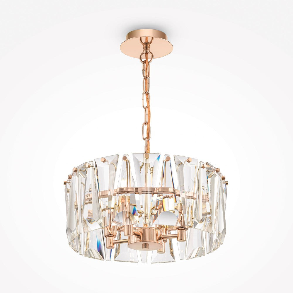 Puntes Chandelier With Gold Styling - Narrow-Maytoni-South Charlotte Fine Lighting