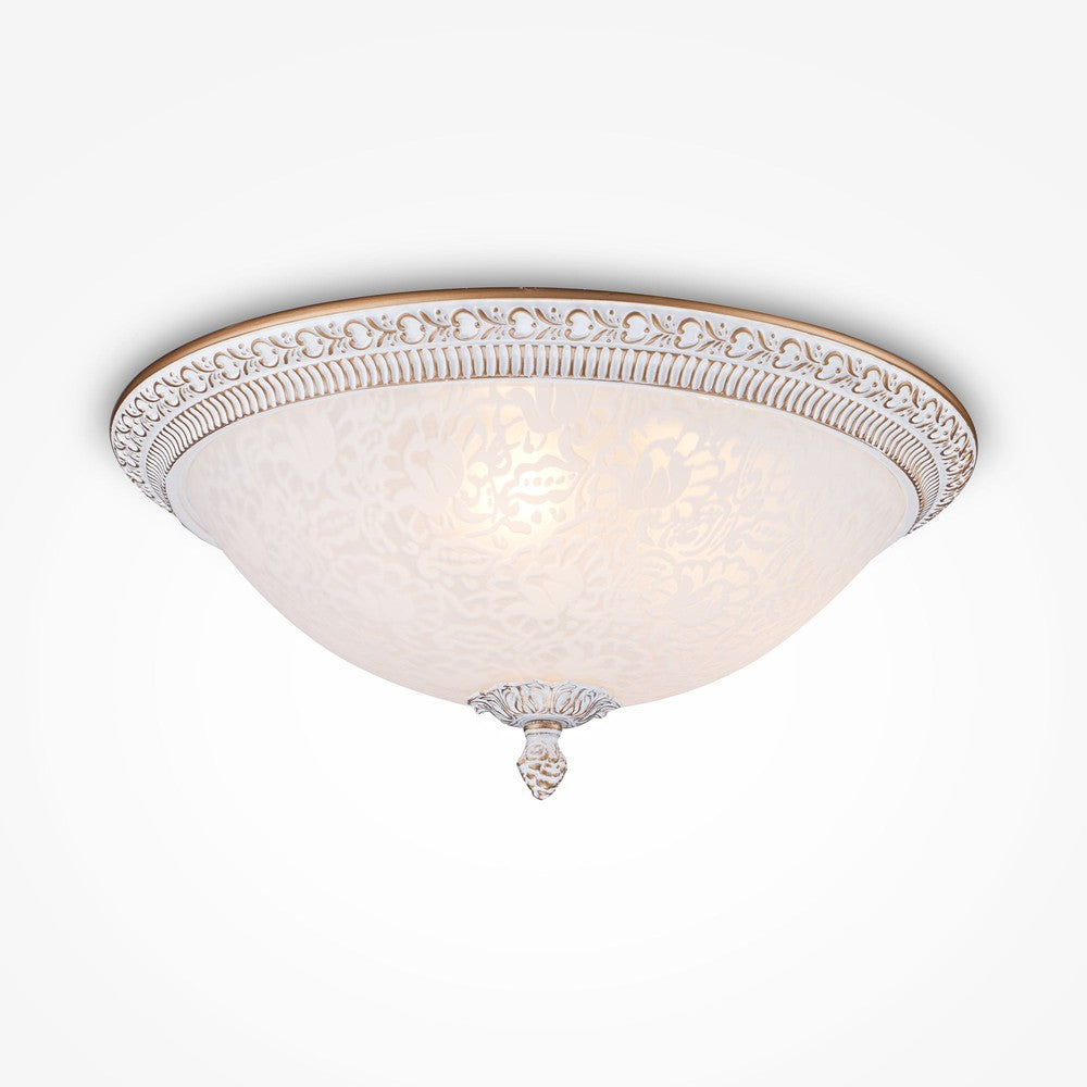 Pascal White And Gold Ceiling Lamp-Maytoni-South Charlotte Fine Lighting