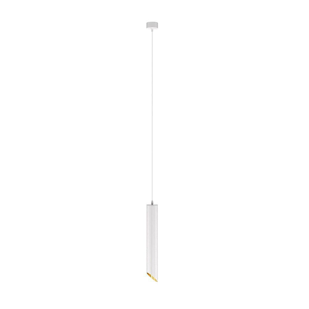 Lipari Long Pendant Lamp White With Gold