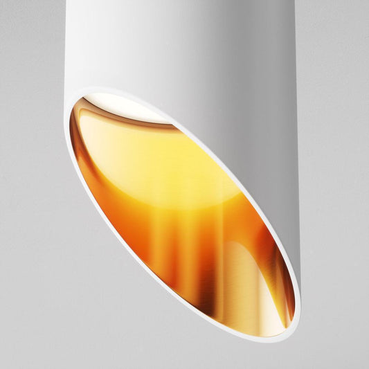 Lipari Long Pendant Lamp White With Gold