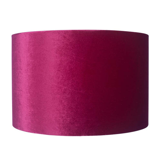Raspberry velvet lamp shade comes in 25cm, 30cm, 35cm, 40cm and 45cm diameters