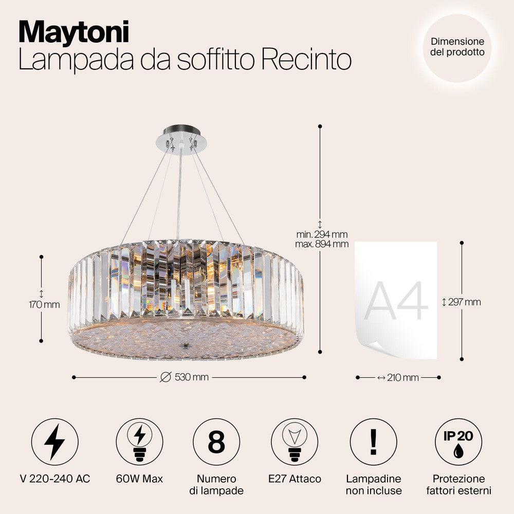 Recinto Chandelier With Chrome Styling-Maytoni-South Charlotte Fine Lighting