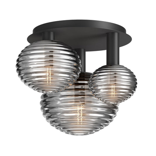 Reels Three Way Ceiling Lamp In Black-Maytoni-South Charlotte Fine Lighting