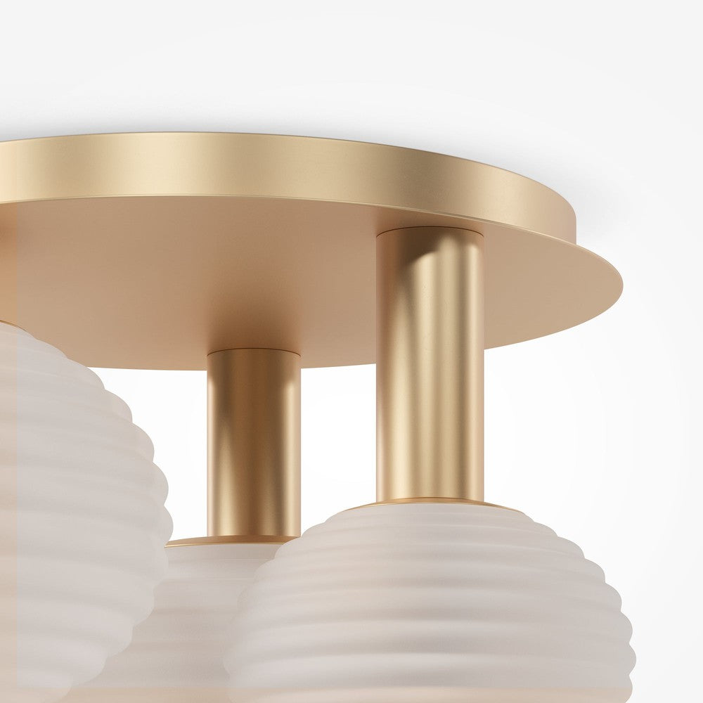 Reels Three Way Ceiling Lamp With Gold Styling-Maytoni-South Charlotte Fine Lighting