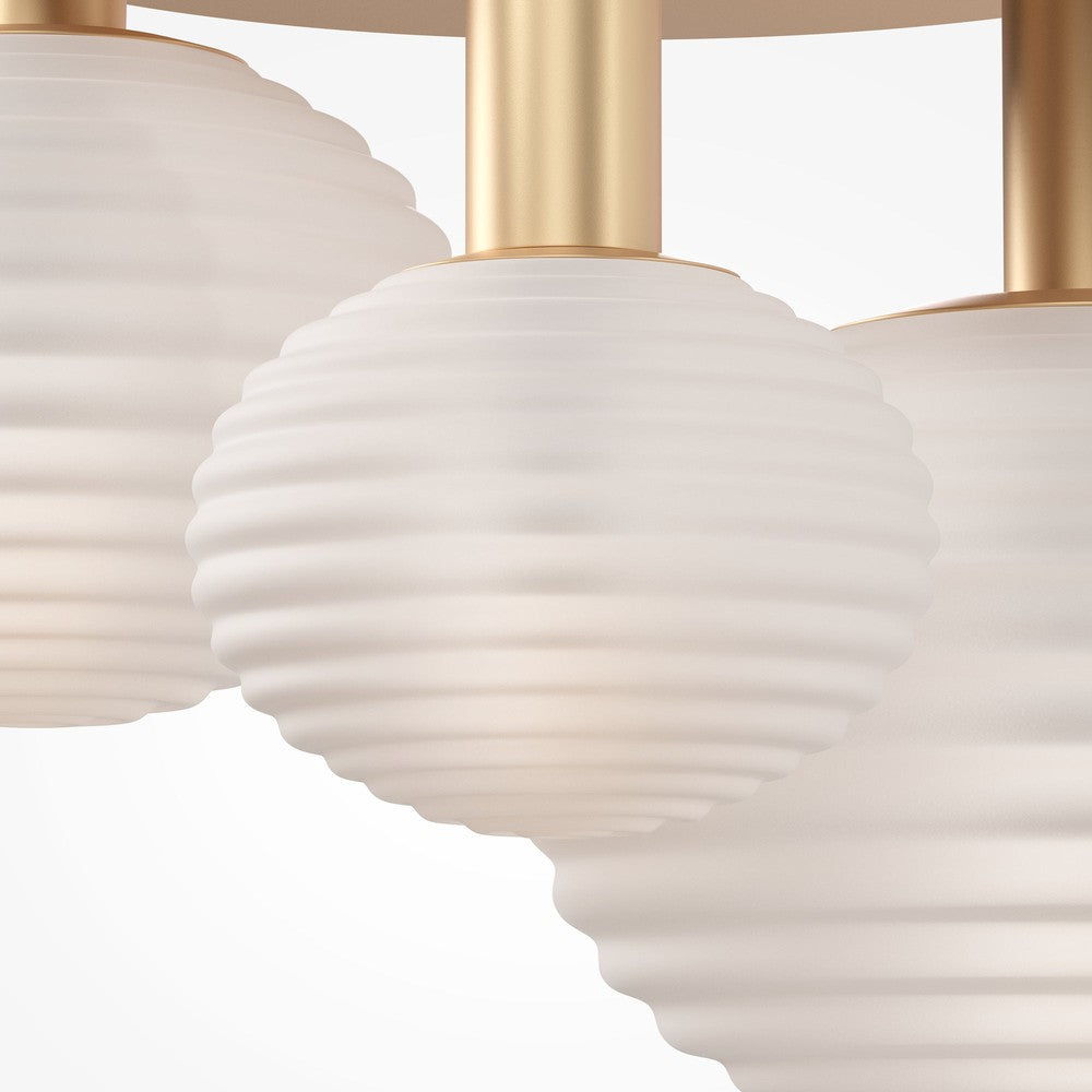 Reels Three Way Ceiling Lamp With Gold Styling-Maytoni-South Charlotte Fine Lighting