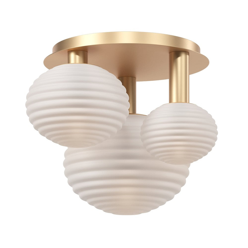 Reels Three Way Ceiling Lamp With Gold Styling-Maytoni-South Charlotte Fine Lighting