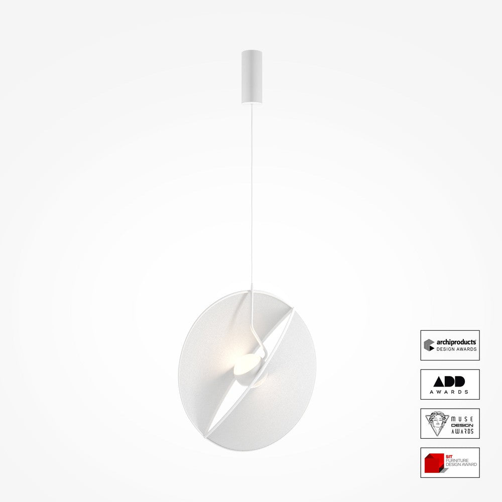 Reflex Pendant Lamp In White - Single Light-Maytoni-South Charlotte Fine Lighting