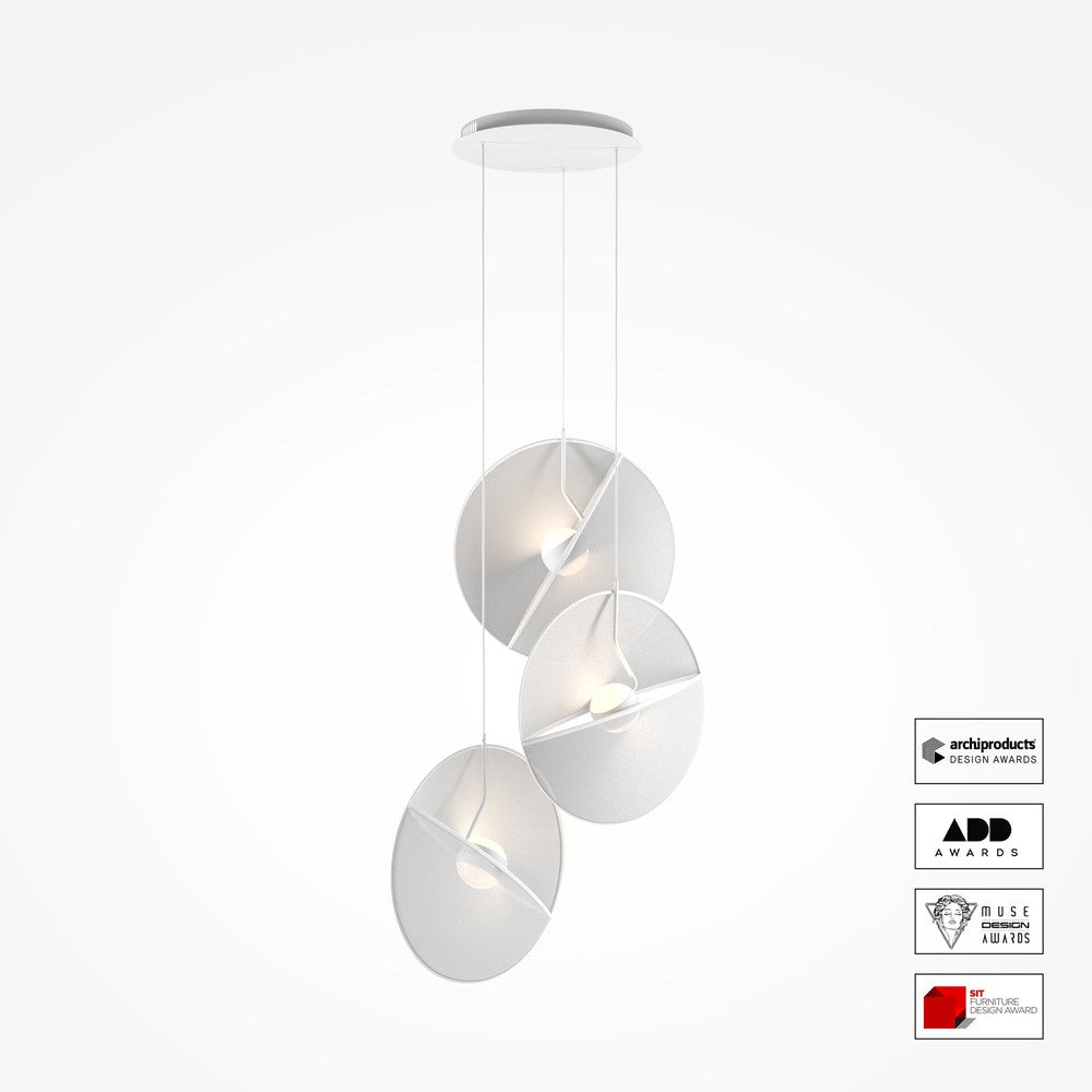 Reflex Pendant Lamp In White - Three Lights-Maytoni-South Charlotte Fine Lighting