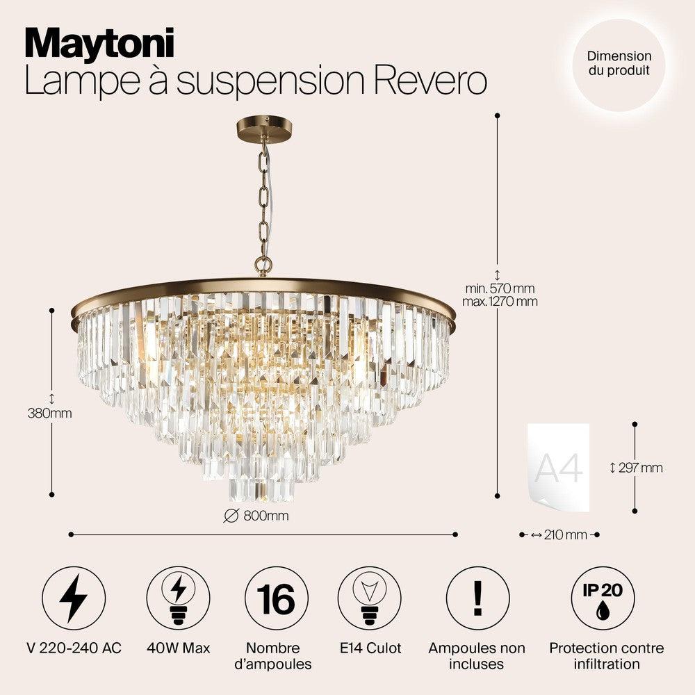 Revero Chandelier With Brass Styling - Large-Maytoni-South Charlotte Fine Lighting