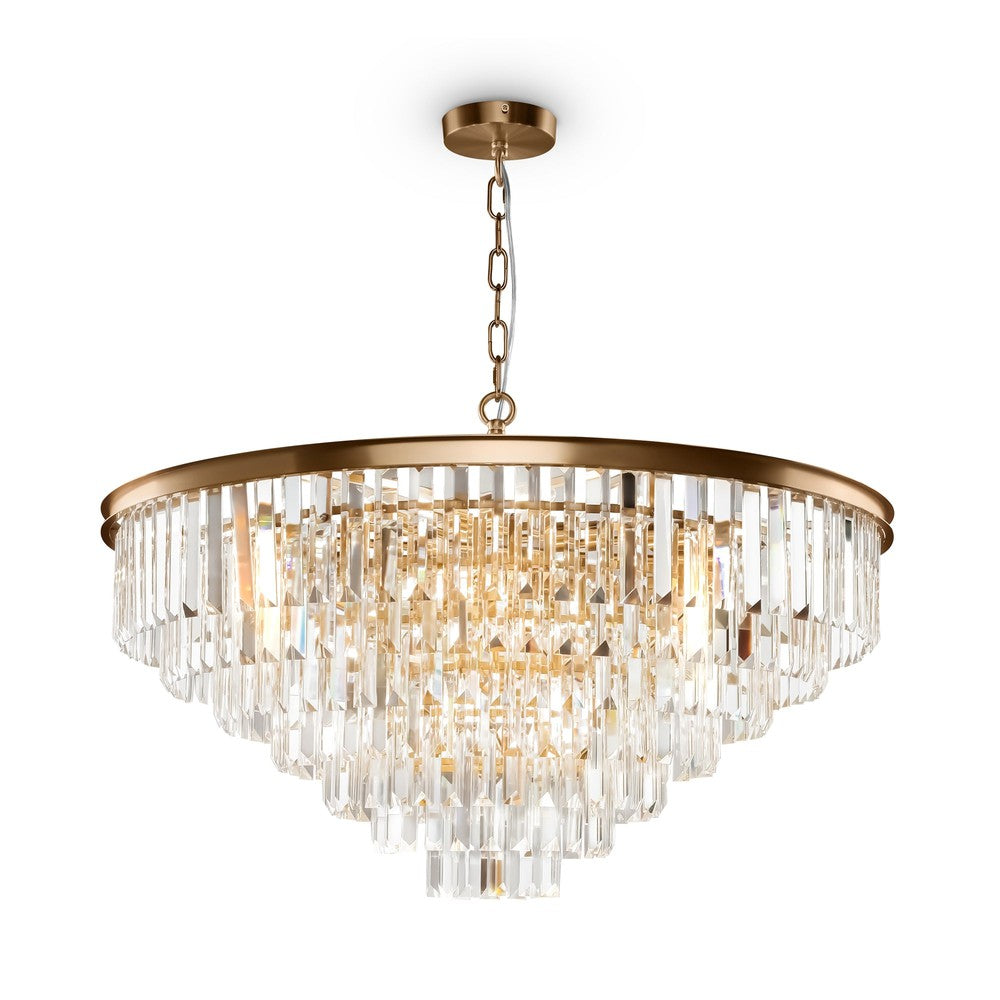 Revero Chandelier With Brass Styling - Large-Maytoni-South Charlotte Fine Lighting