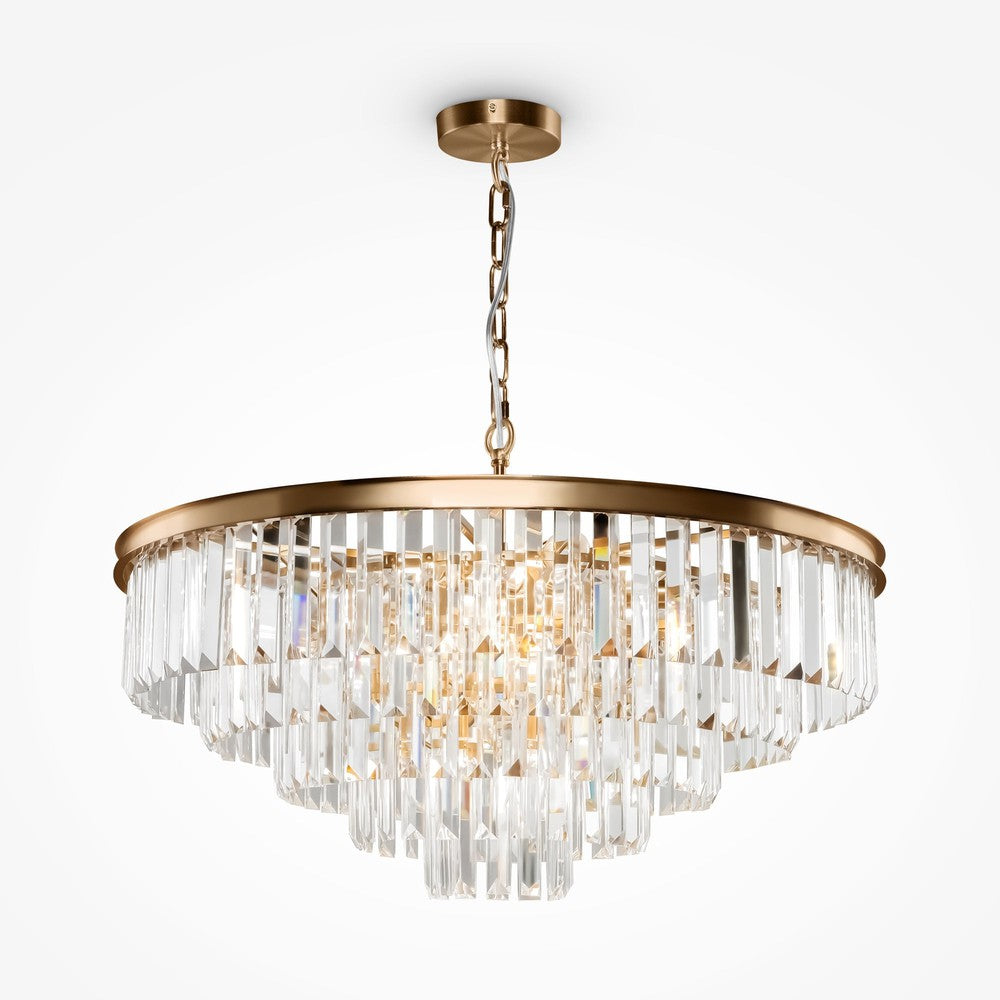 Revero Chandelier With Brass Styling-Maytoni-South Charlotte Fine Lighting