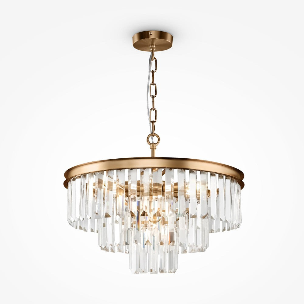 Revero Chandelier With Brass Styling - Medium-Maytoni-South Charlotte Fine Lighting