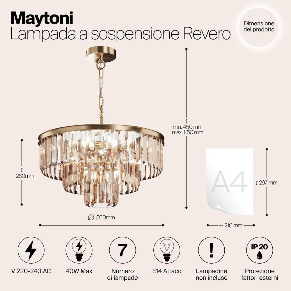 Revero Chandelier With Brass Styling - Medium-Maytoni-South Charlotte Fine Lighting