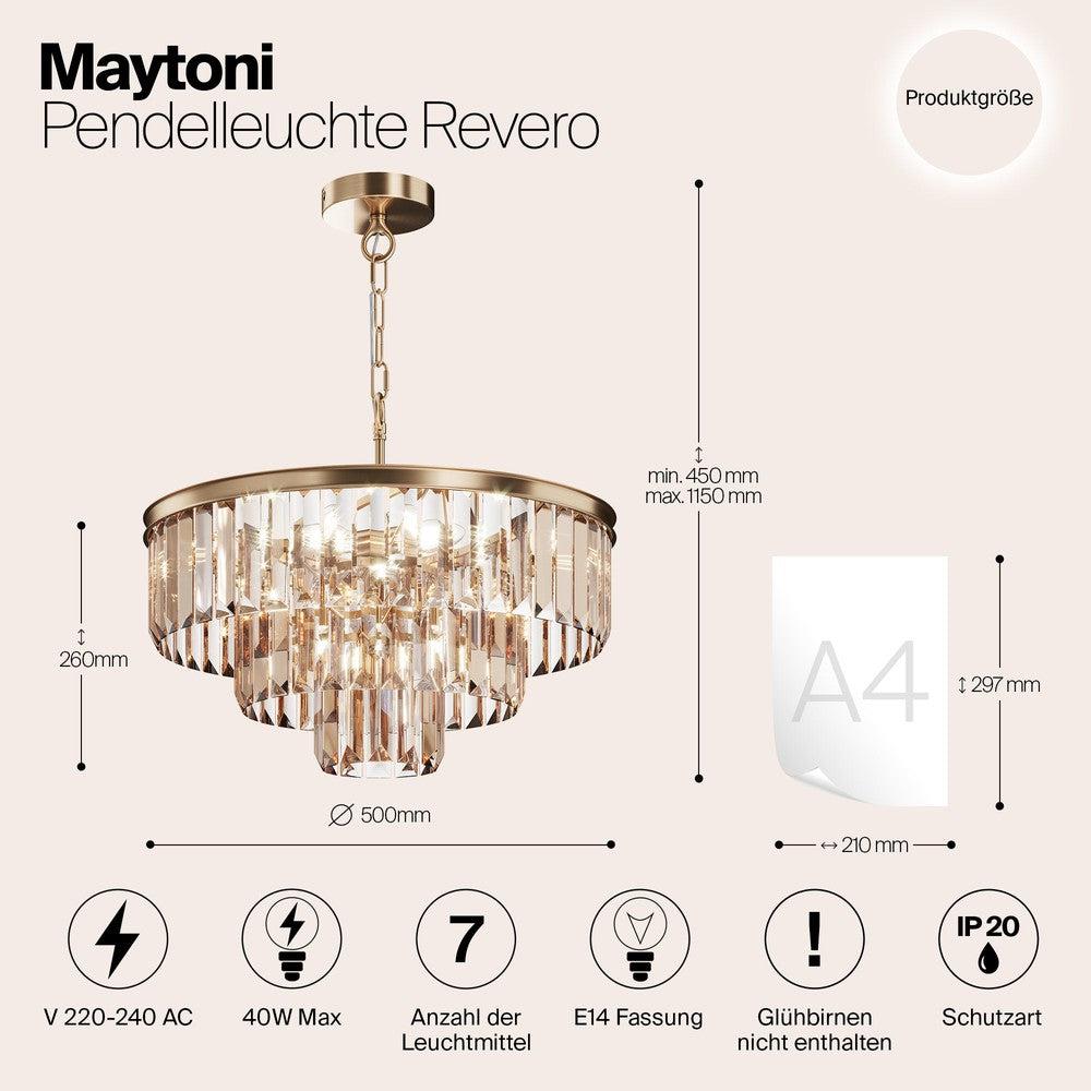 Revero Chandelier With Brass Styling - Medium-Maytoni-South Charlotte Fine Lighting