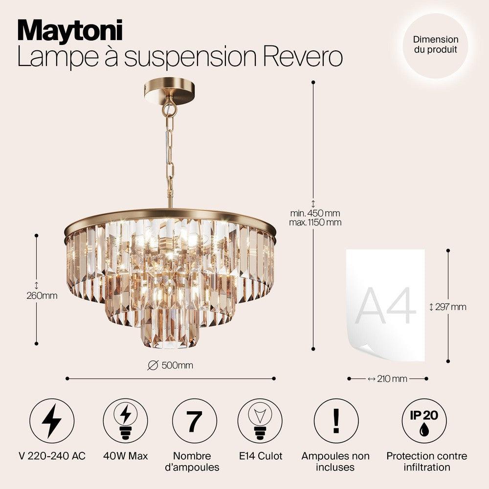 Revero Chandelier With Brass Styling - Medium-Maytoni-South Charlotte Fine Lighting