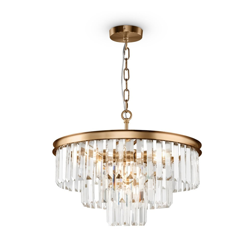 Revero Chandelier With Brass Styling - Medium-Maytoni-South Charlotte Fine Lighting