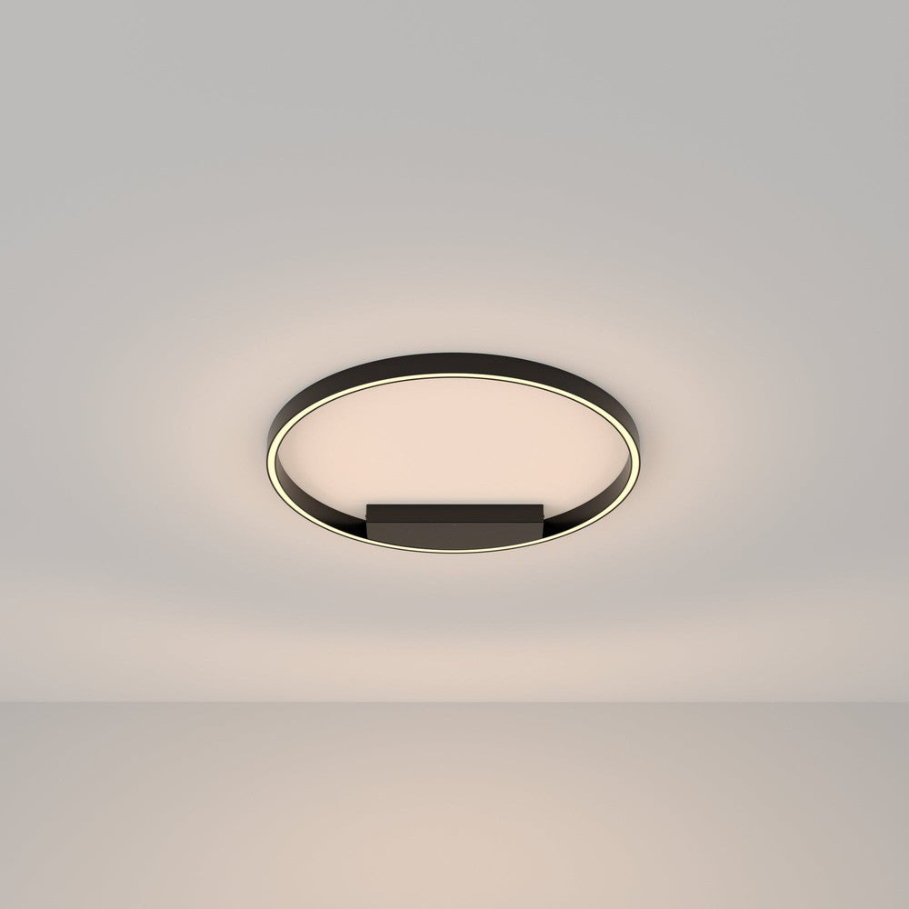 Rim Ceiling Lamp In Black - Warm Tones (Large)-Maytoni-South Charlotte Fine Lighting