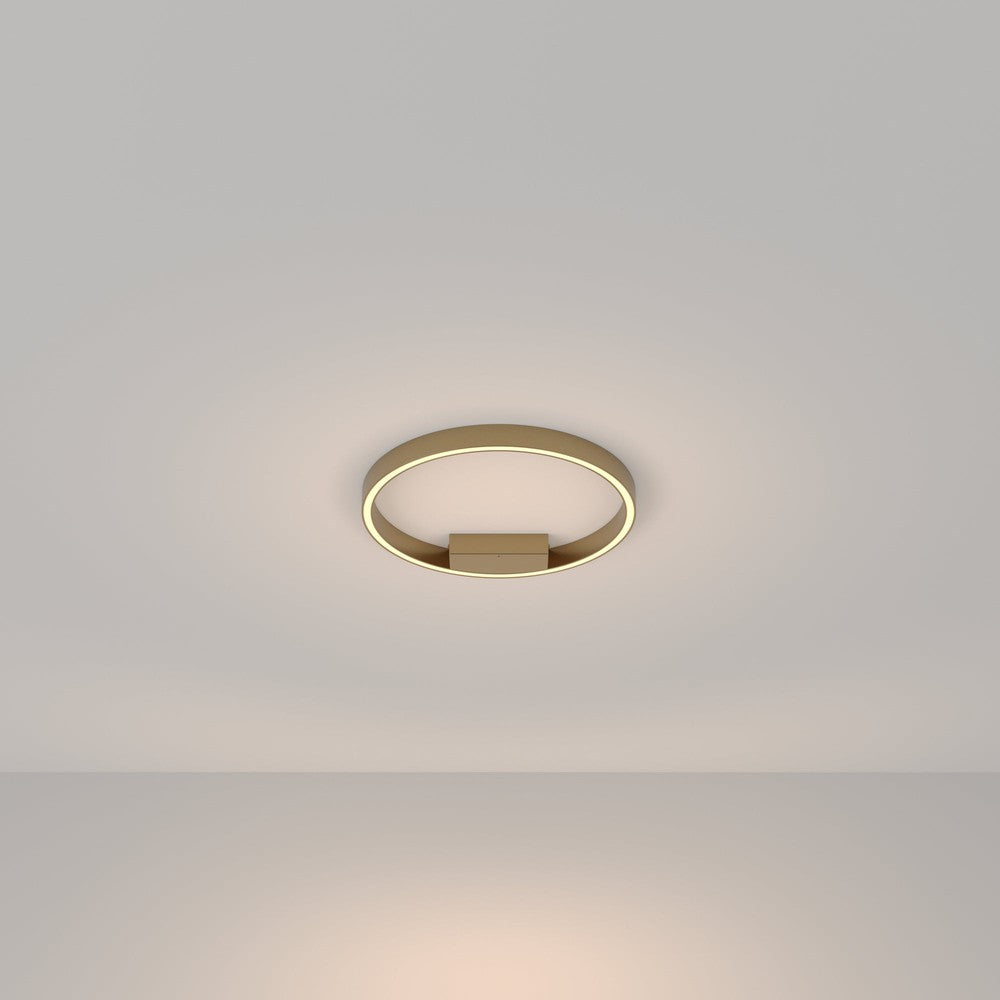 Rim Ceiling Lamp With Brass Styling - Warm Tones (Medium)-Maytoni-South Charlotte Fine Lighting