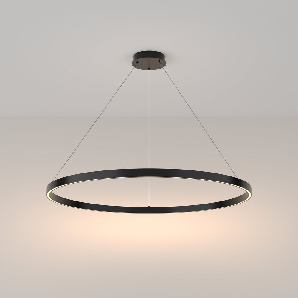 Rim Pendant Lamp In Black - Medium-Maytoni-South Charlotte Fine Lighting