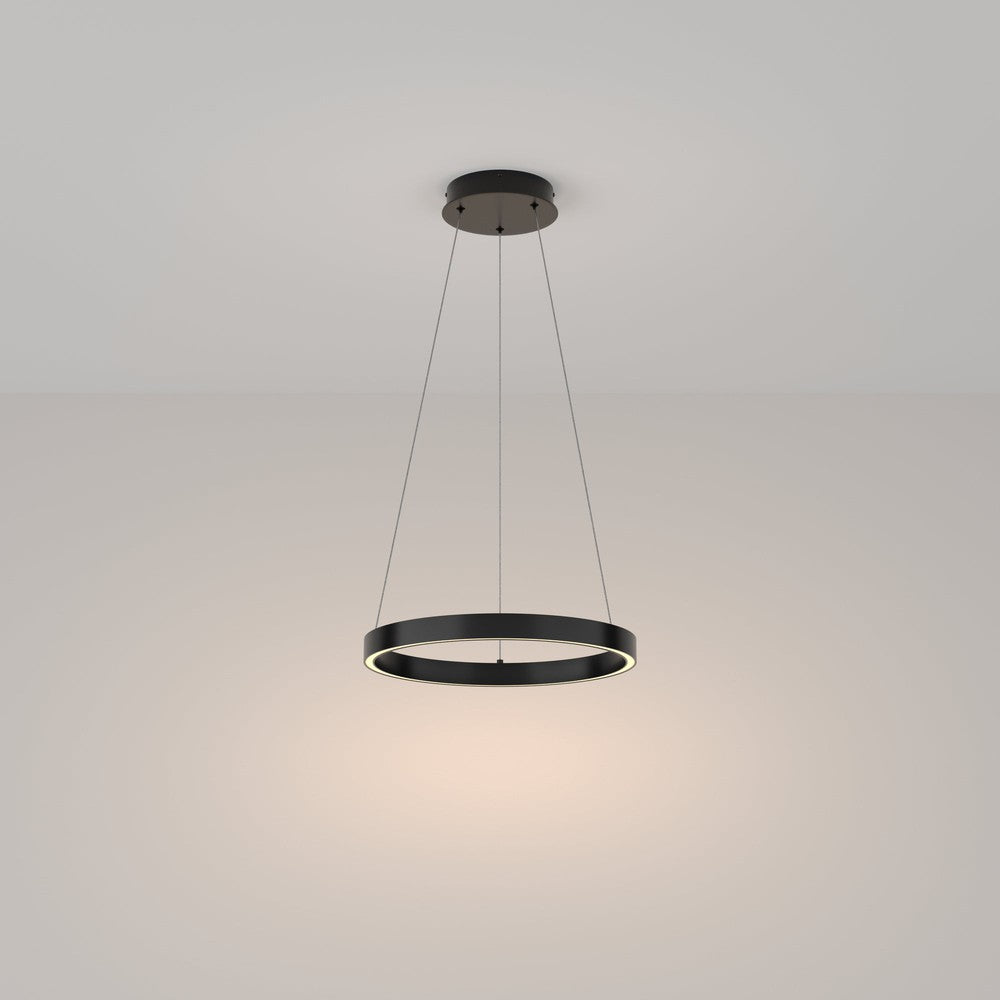 Rim Pendant Lamp In Black - Small-Maytoni-South Charlotte Fine Lighting