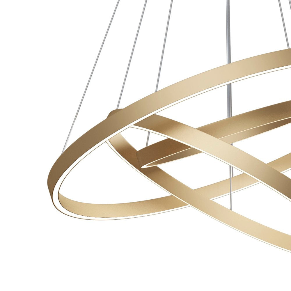 Rim Pendant Lamp With Brass Styling - Cool Tones-Maytoni-South Charlotte Fine Lighting