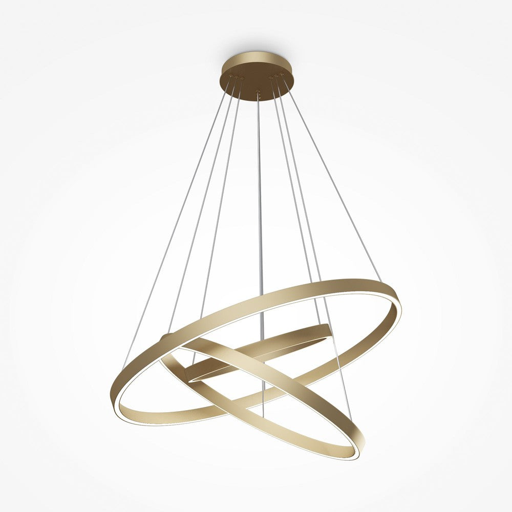 Rim Pendant Lamp With Brass Styling - Cool Tones-Maytoni-South Charlotte Fine Lighting