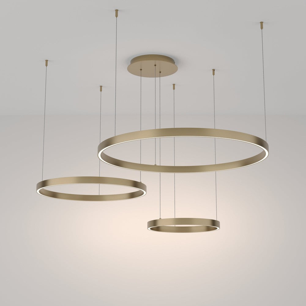 Rim Pendant Lamp With Brass Styling - Cool Tones-Maytoni-South Charlotte Fine Lighting