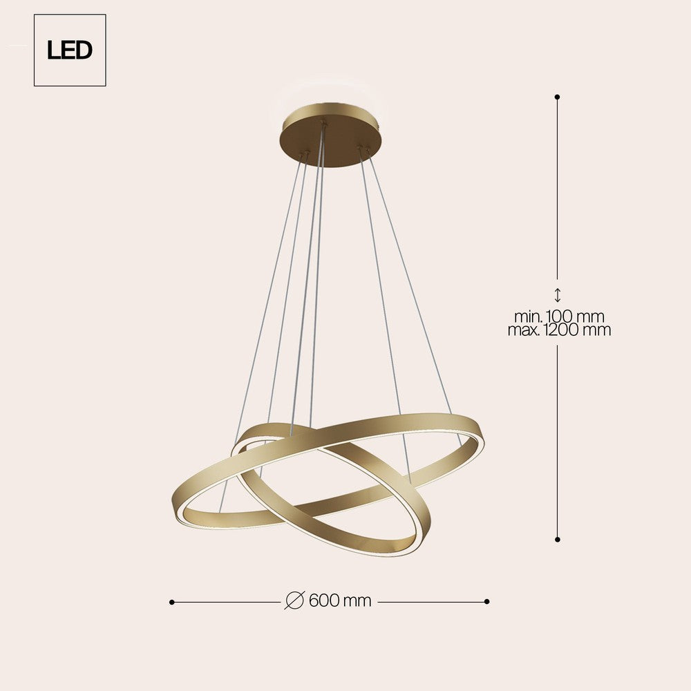 Rim Pendant Lamp With Brass Styling - Small-Maytoni-South Charlotte Fine Lighting