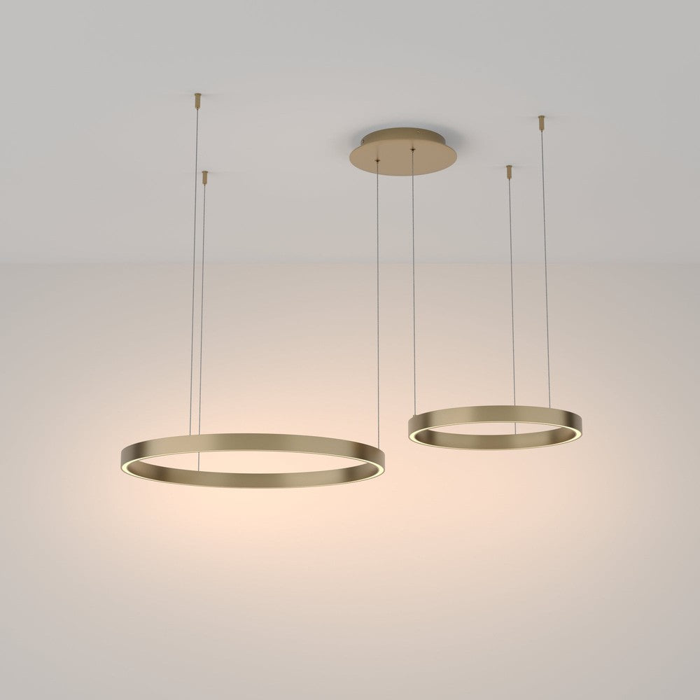 Rim Pendant Lamp With Brass Styling - Small-Maytoni-South Charlotte Fine Lighting