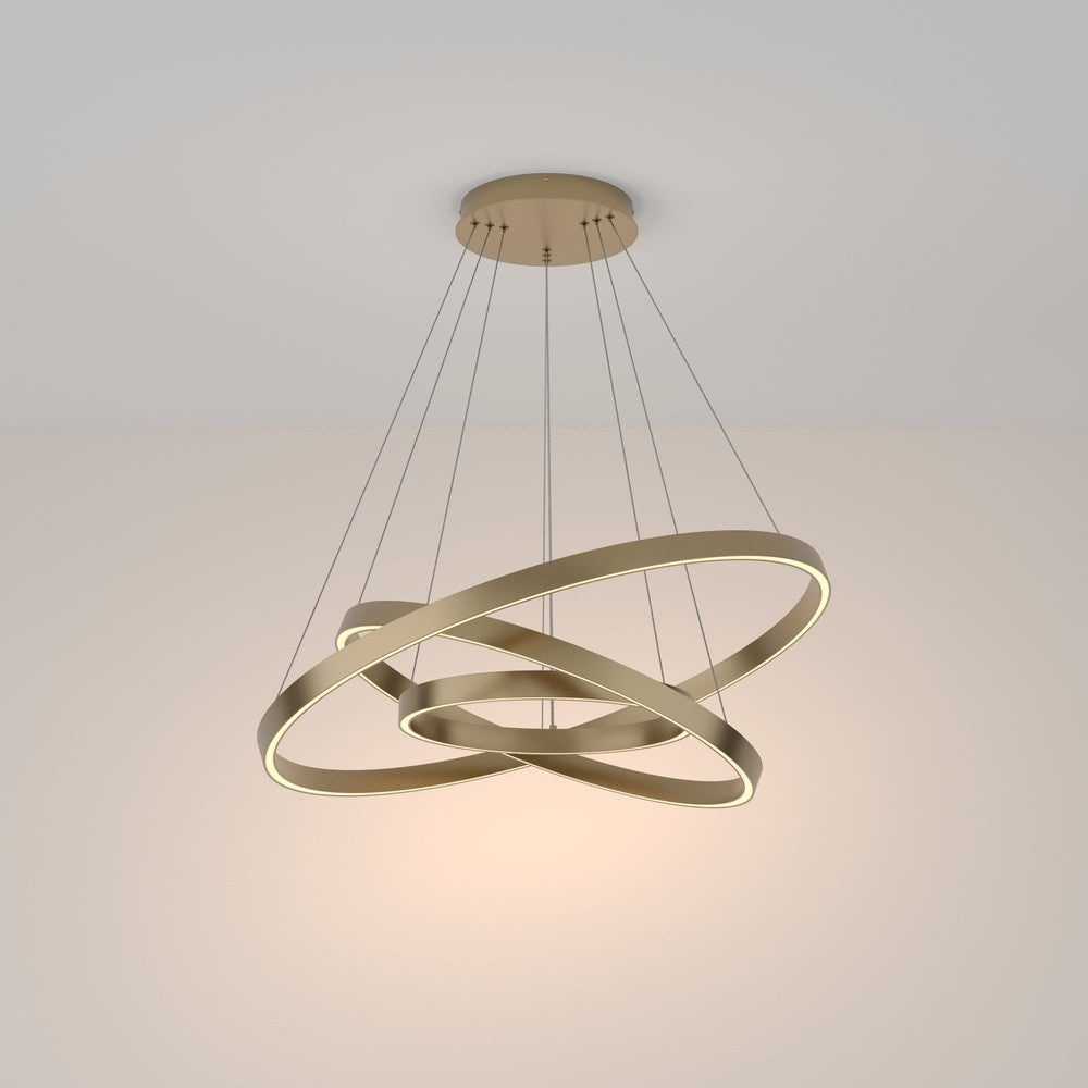 Rim Swirl Pendant Lamp With Brass Styling-Maytoni-South Charlotte Fine Lighting