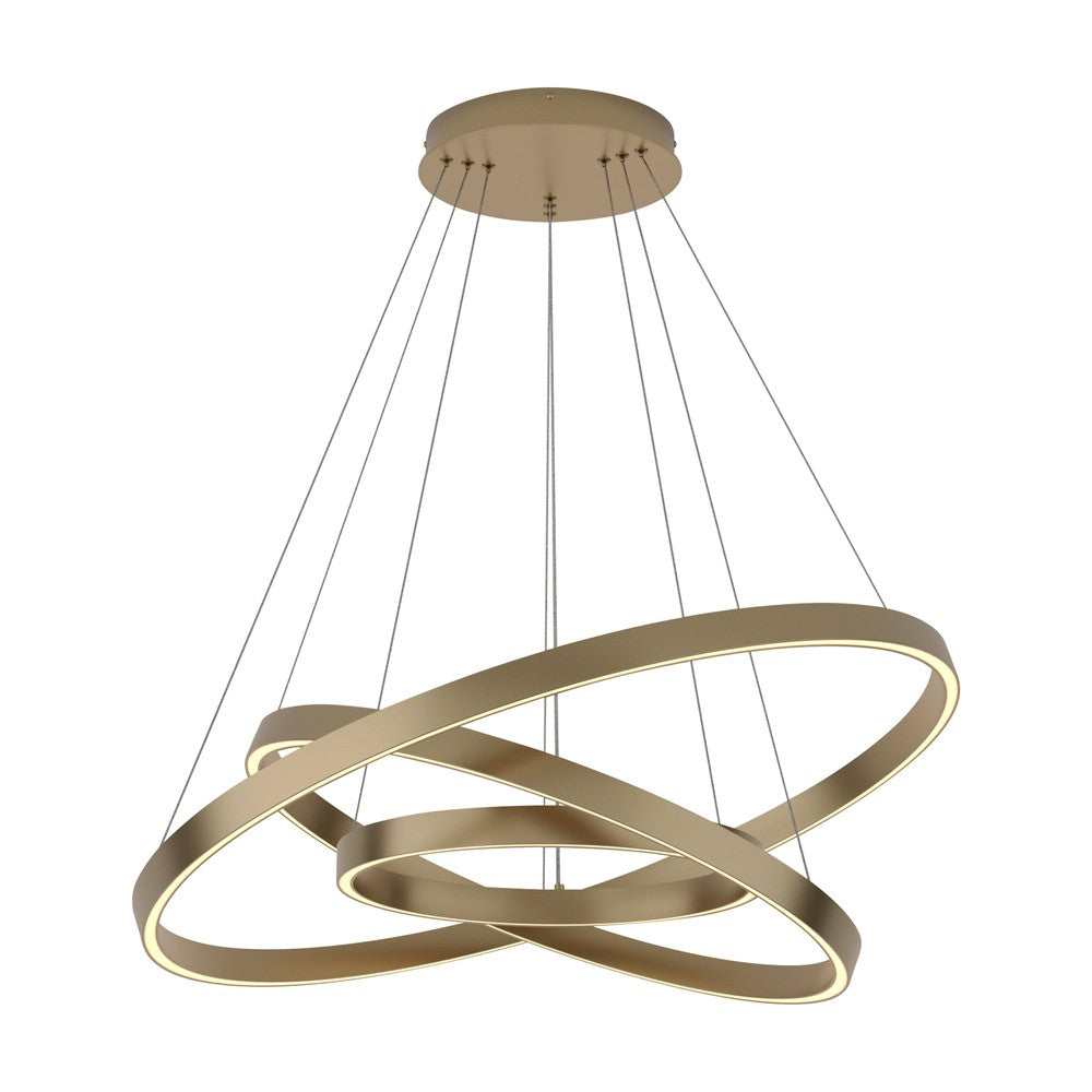 Rim Swirl Pendant Lamp With Brass Styling-Maytoni-South Charlotte Fine Lighting