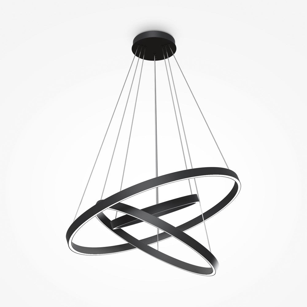 Rim Three Way Pendant Lamp In Black - Cool Tones-Maytoni-South Charlotte Fine Lighting