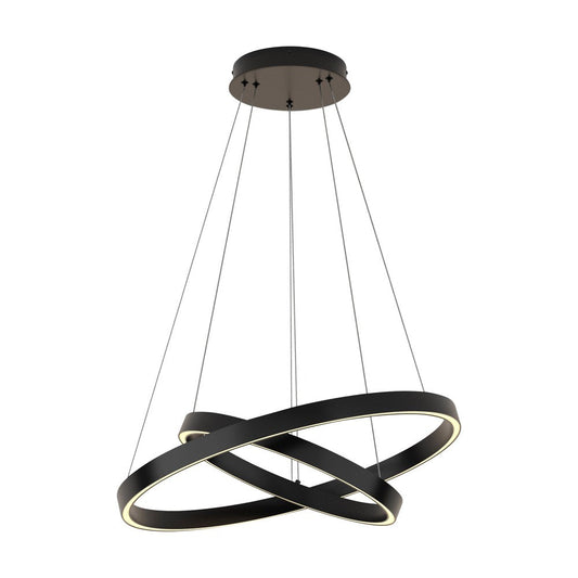 Rim Two Way Pendant Lamp In Black - Medium (Warm Tones)-Maytoni-South Charlotte Fine Lighting