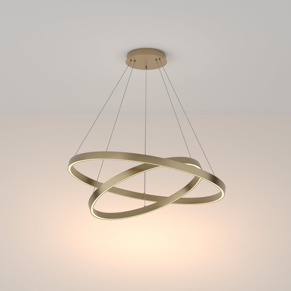 Rim Two Way Pendant Lights With Brass Styling - Warm Tones-Maytoni-South Charlotte Fine Lighting