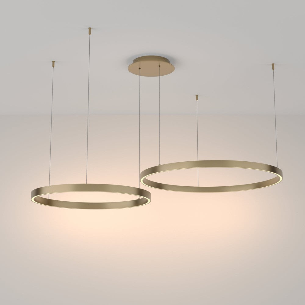 Rim Two Way Pendant Lights With Brass Styling - Warm Tones-Maytoni-South Charlotte Fine Lighting