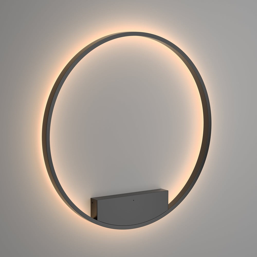 Rim Wall Lamp In Black - Warm Tones (Large)-Maytoni-South Charlotte Fine Lighting