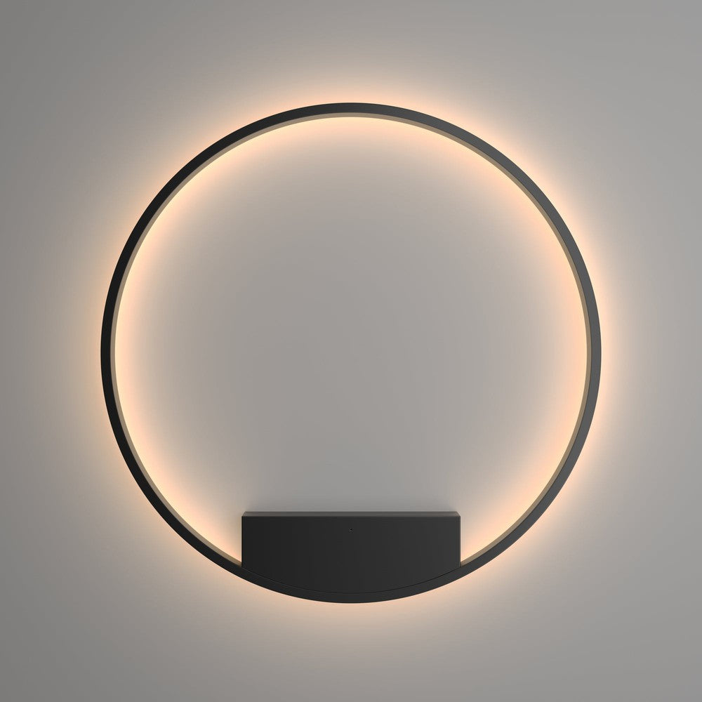 Rim Wall Lamp In Black - Warm Tones (Large)-Maytoni-South Charlotte Fine Lighting