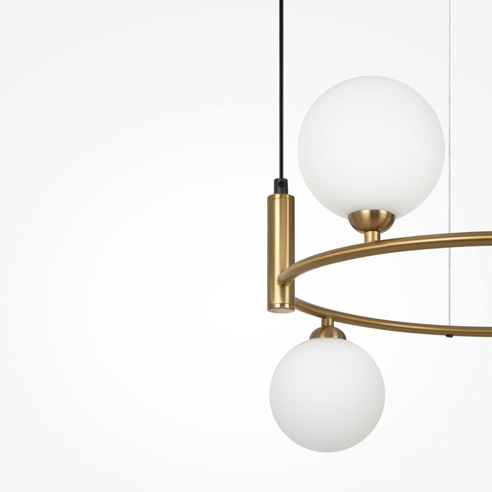 Ring Four Way Pendant Lamp With Brass Styling-Maytoni-South Charlotte Fine Lighting