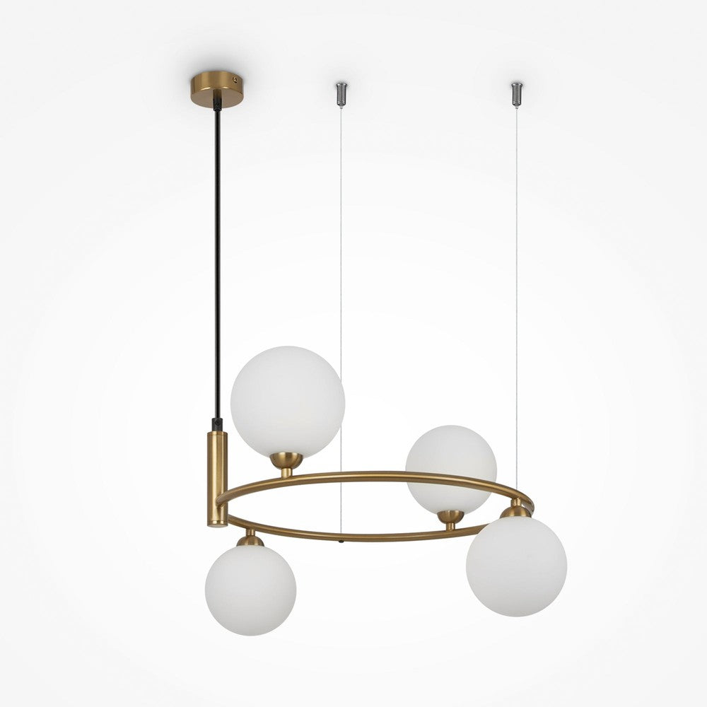 Ring Four Way Pendant Lamp With Brass Styling-Maytoni-South Charlotte Fine Lighting