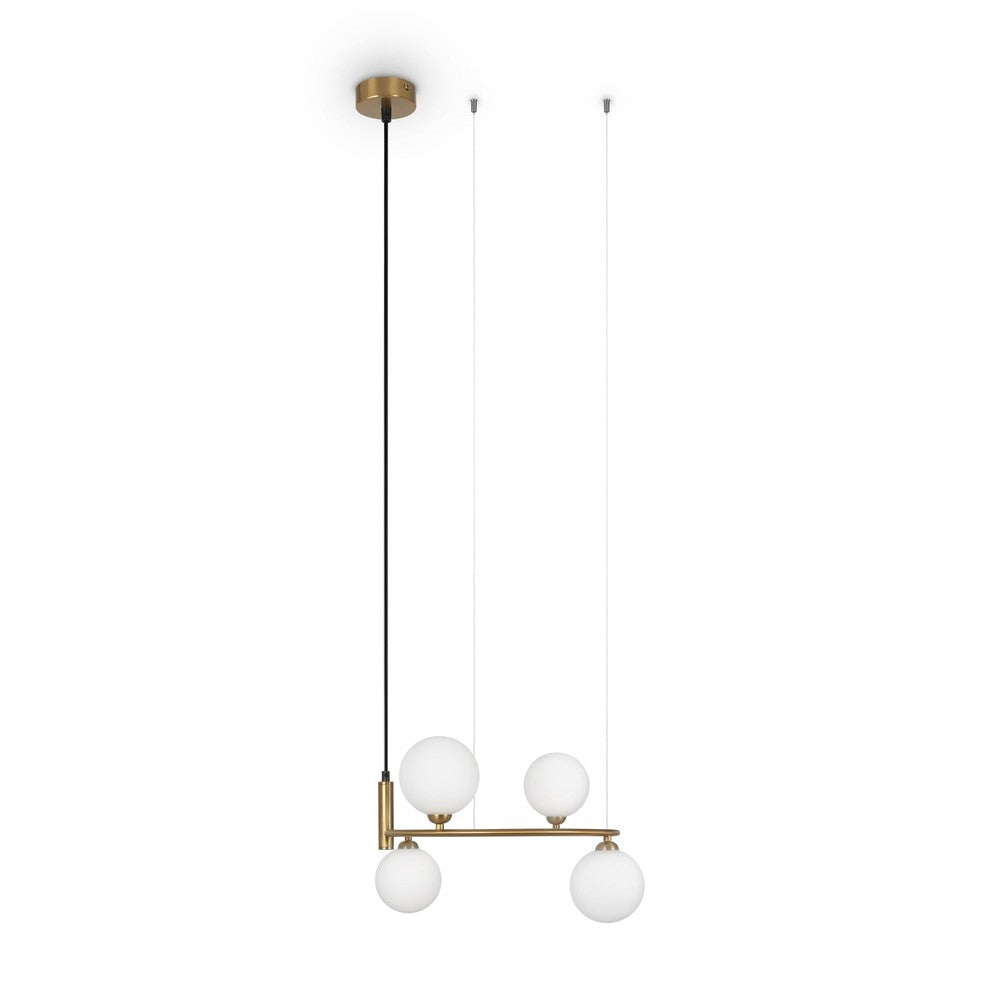 Ring Four Way Pendant Lamp With Brass Styling-Maytoni-South Charlotte Fine Lighting