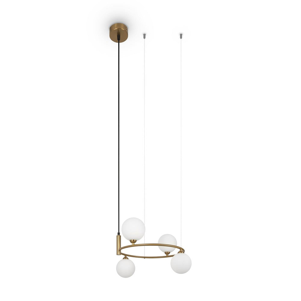 Ring Four Way Pendant Lamp With Brass Styling-Maytoni-South Charlotte Fine Lighting