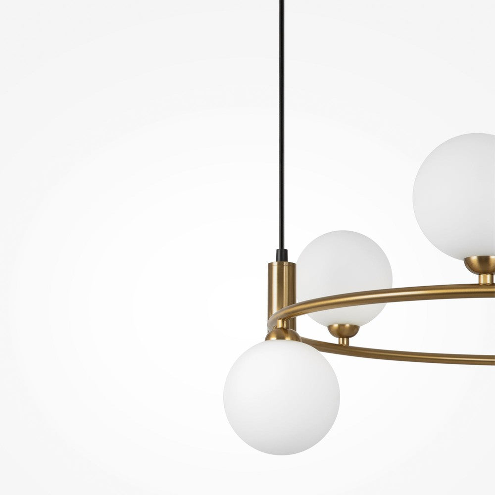 Ring Six Way Pendant Lamp With Brass Styling-Maytoni-South Charlotte Fine Lighting