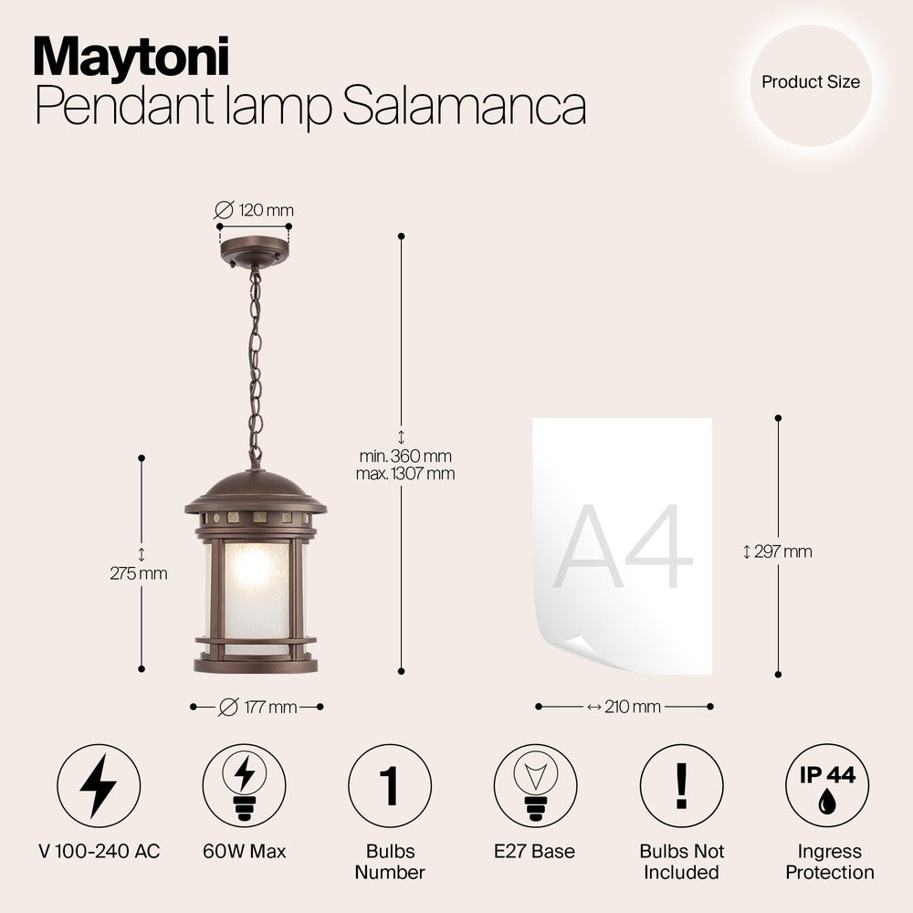 Salamanca Pendant Lamp Brown-Maytoni-South Charlotte Fine Lighting