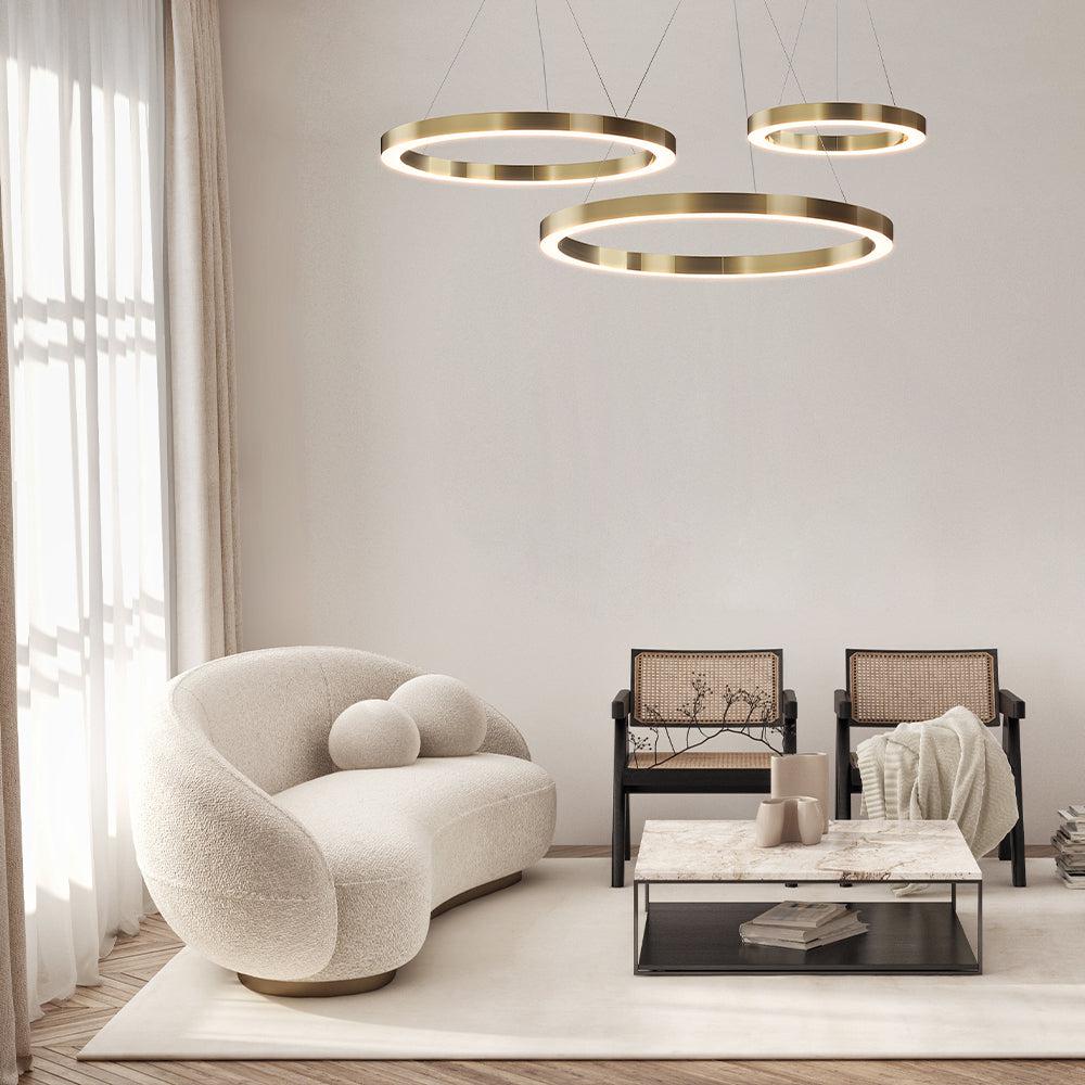 Saturno Pendant Lamp With Brass Styling - Large-Maytoni-South Charlotte Fine Lighting